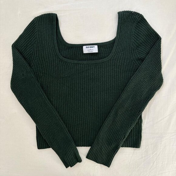 square neck ribbed sweater - Picture 1 of 3